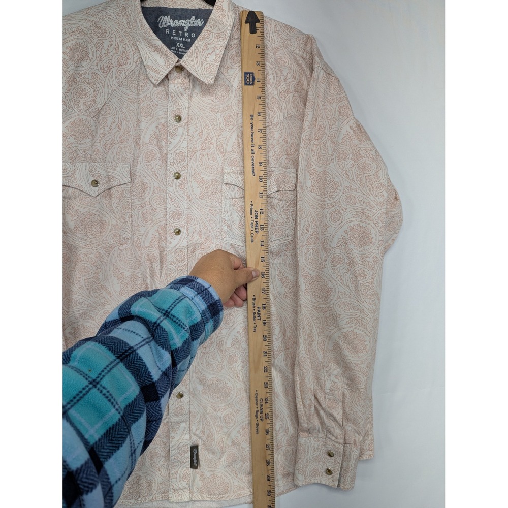 Wrangler Retro Premium Long Sleeve Paisley Print Western Snap Shirt XXL - Picture 4 of 8